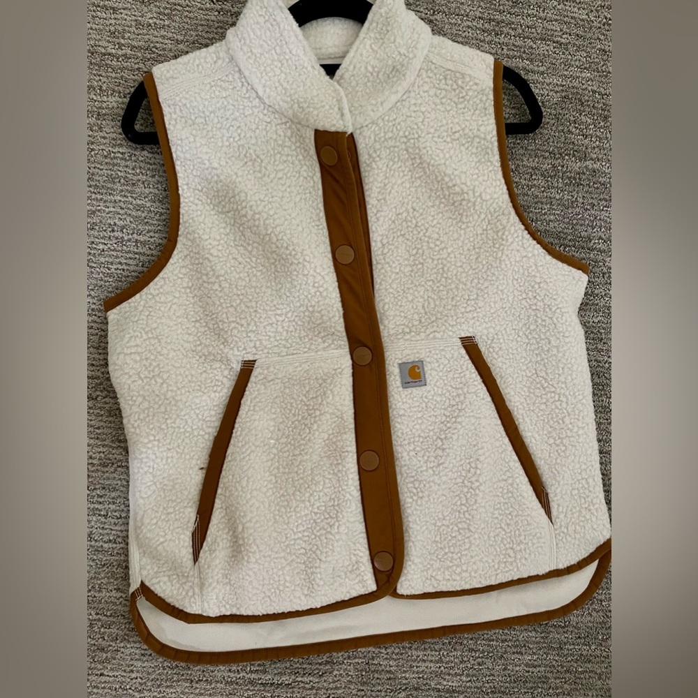 Carhartt Women's Relaxed Fit Fleece Snap-Front Vest